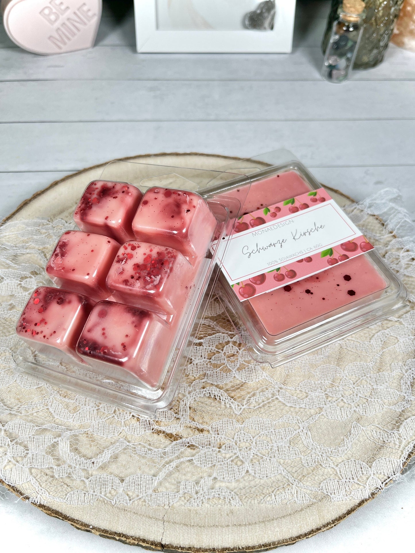 Wax Melts schwarze Kirsche • Snap Bar mit sommerlichen Duft • bunt • 100% Sojawachs