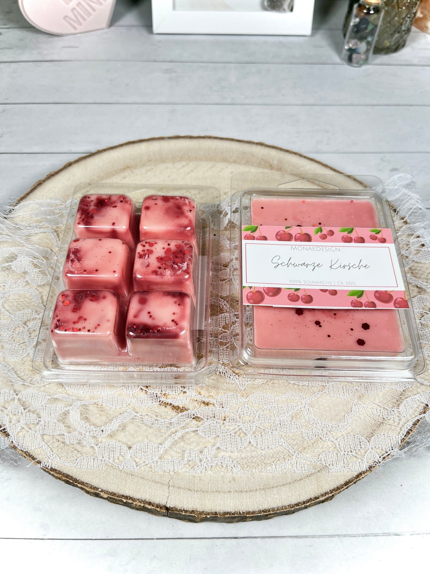 Wax Melts schwarze Kirsche • Snap Bar mit sommerlichen Duft • bunt • 100% Sojawachs