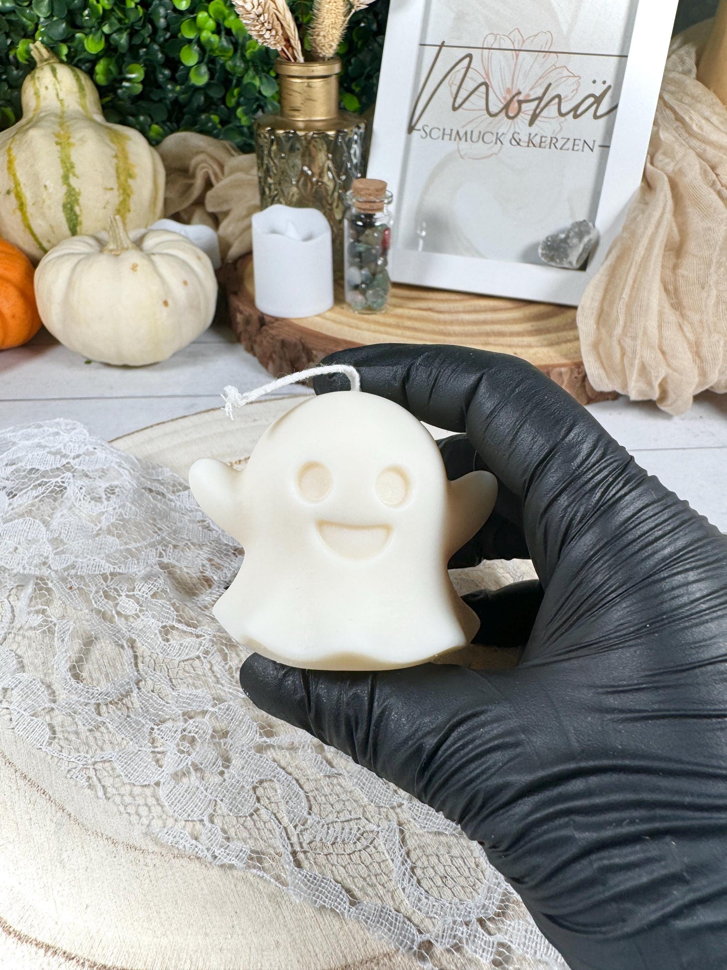 Standkerze • kleine süße Geister • Halloween • Herbst • Deko