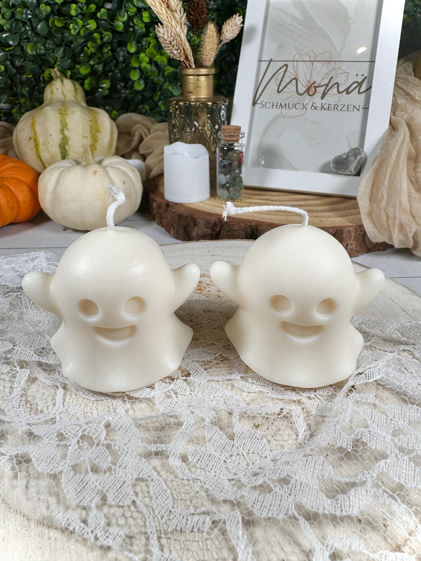 Standkerze • kleine süße Geister • Halloween • Herbst • Deko
