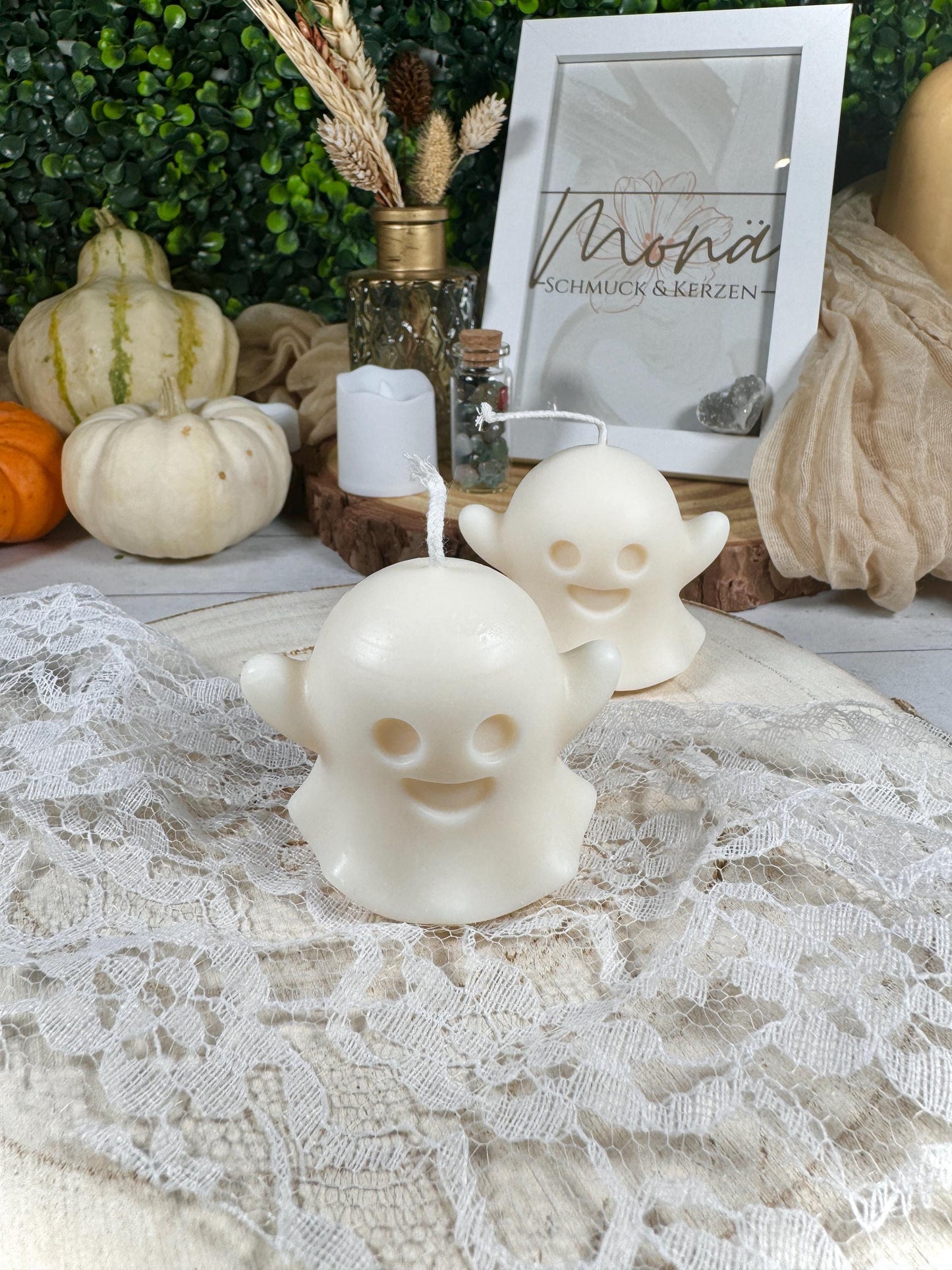 Standkerze • kleine süße Geister • Halloween • Herbst • Deko