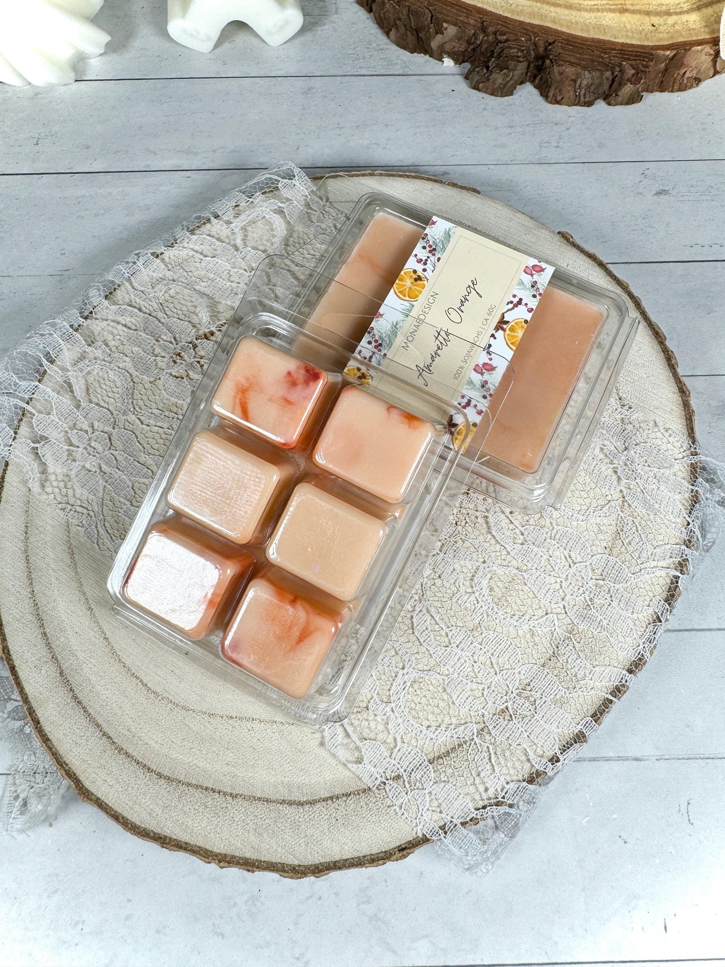 Wachs Melt • Amaretto Orange • 100% Sojawachs • Würziger Duft