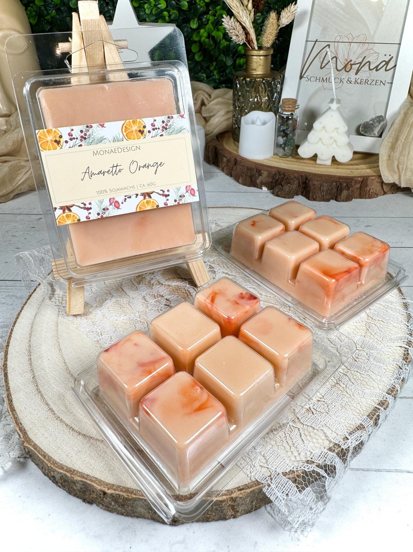 Wachs Melt • Amaretto Orange • 100% Sojawachs • Würziger Duft