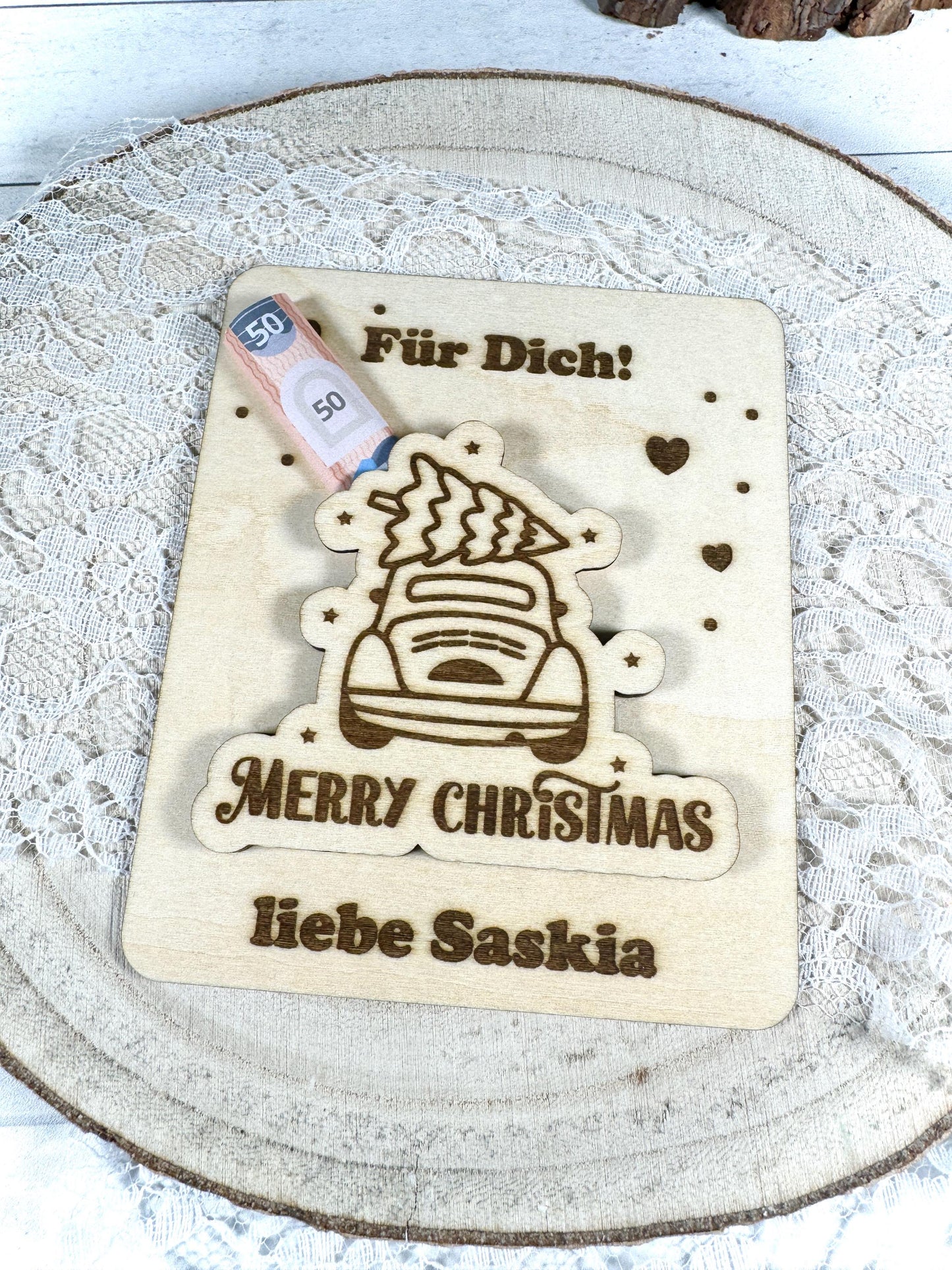 Geldgeschenkkarte • auf Wunsch personalisiert • Weihnachten • Geschenk
