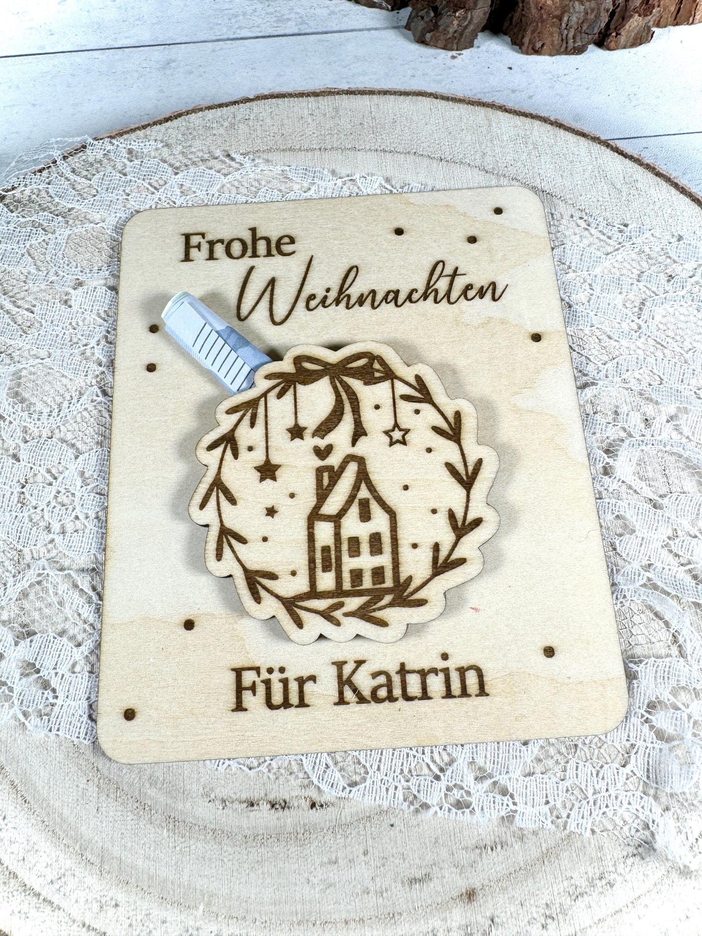 Geldgeschenkkarte • auf Wunsch personalisiert • Weihnachten • Geschenk