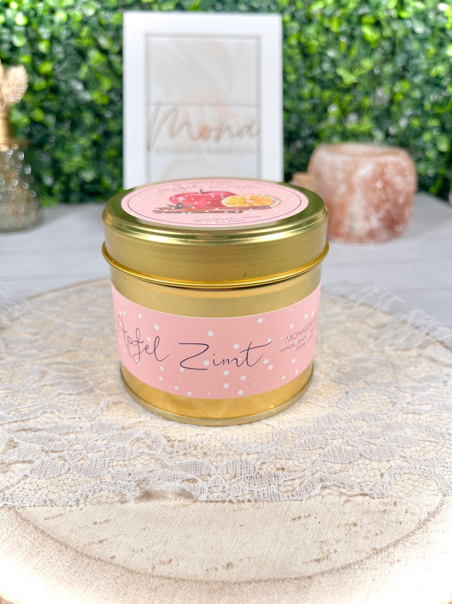 Duftkerze in Metalldose • Apfel & Zimt • Weihnachtsduft Duft • Sojawachskerze • Kerze als Geschenk