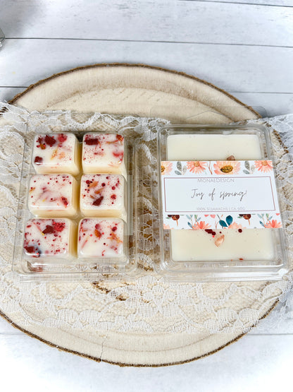 SET Wax Melts Frühling • getrocknete Blumen & Edelsteine • blumiger Duft