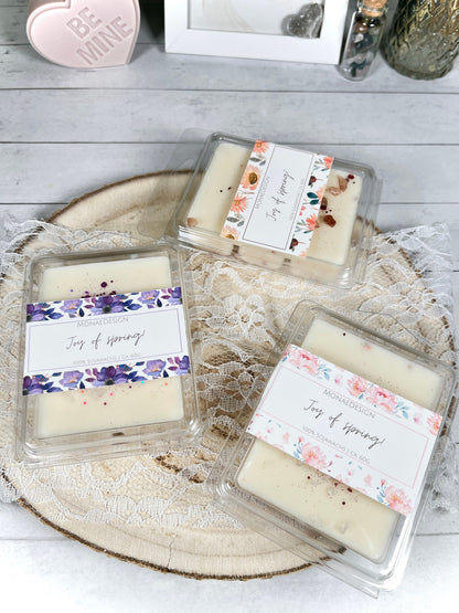 SET Wax Melts Frühling • getrocknete Blumen & Edelsteine • blumiger Duft