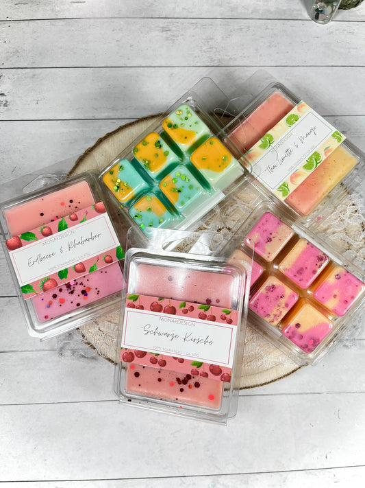 SET Wax Melts Sommer • Snap Bar mit sommerlichen Duft • bunt •  100% Sojawachs