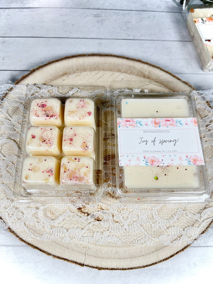 SET Wax Melts Frühling • getrocknete Blumen & Edelsteine • blumiger Duft