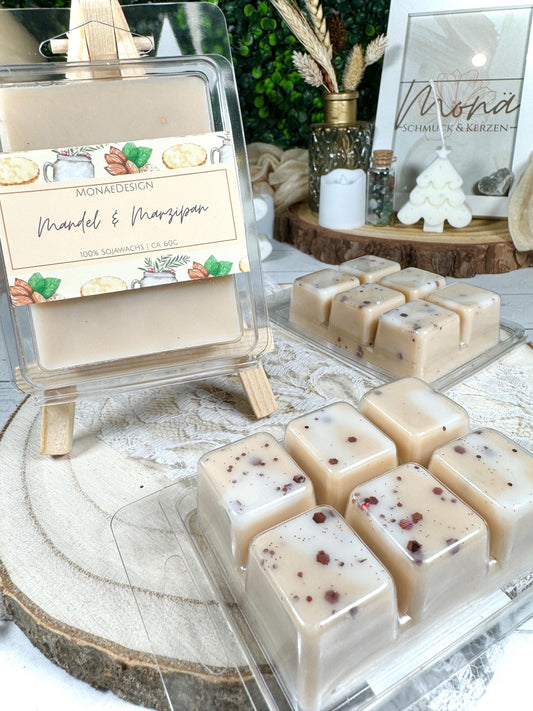Wachs Melt • Mandel & Marzipan • 100% Sojawachs • Süßer Duft