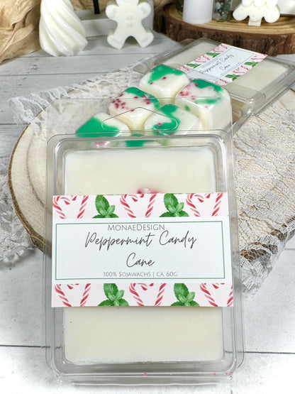 Wachs Melt • Peppermint Candy Cane • 100% Sojawachs • Süßer Duft
