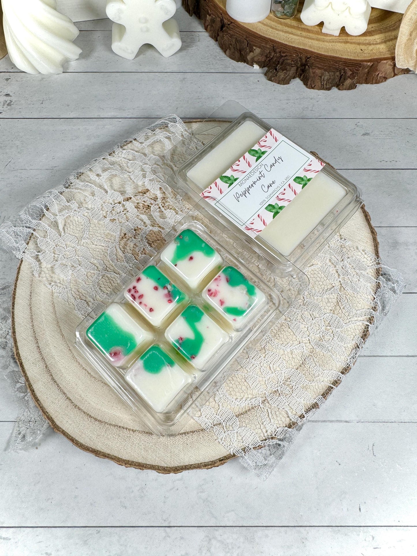 Wachs Melt • Peppermint Candy Cane • 100% Sojawachs • Süßer Duft