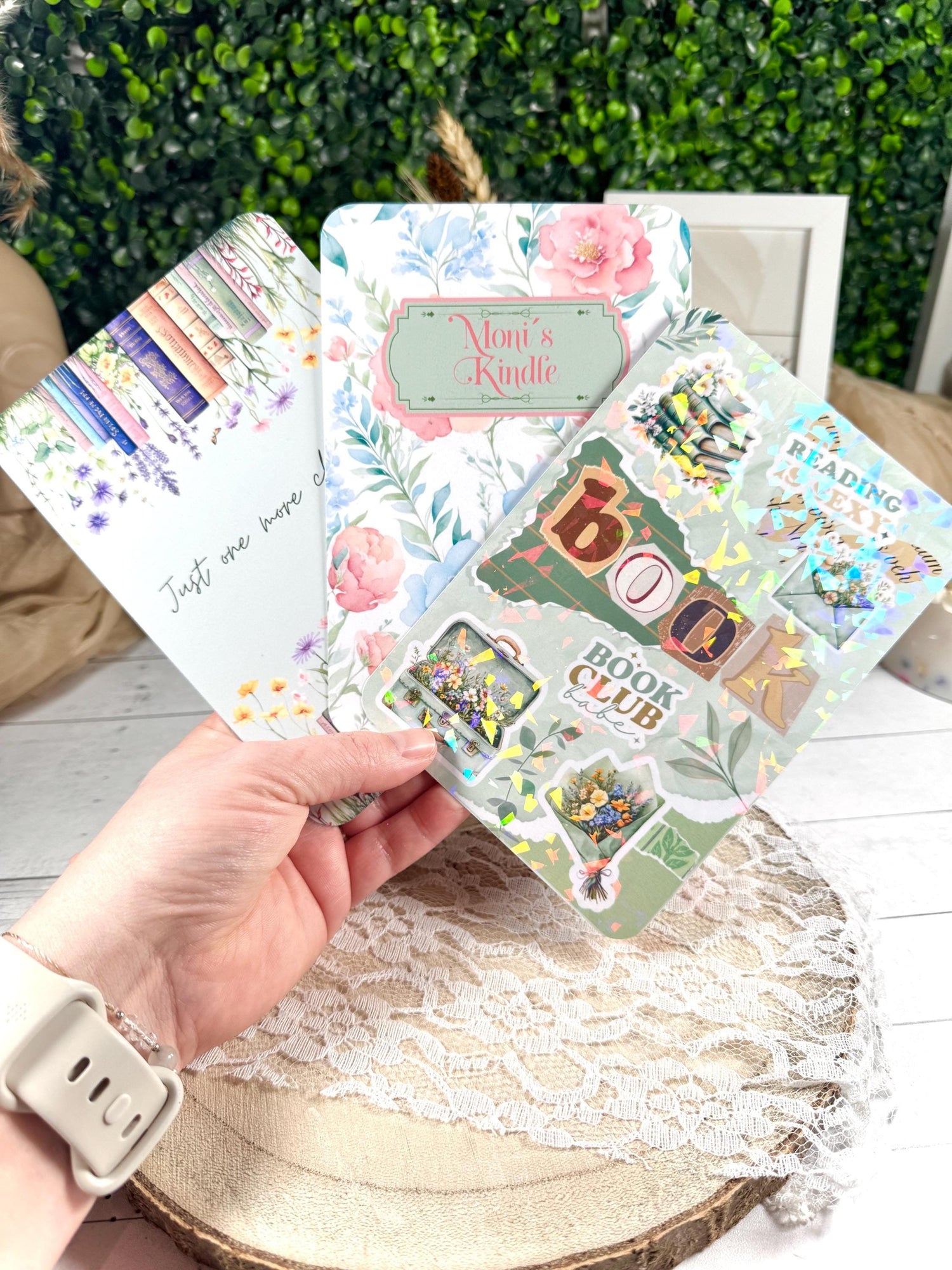 Kindle-Einsatz • Kindle Insert • E-Reader • Bücherzubehör • Geschenk für Buchliebhaber • Frühling